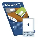 ETIQUETAS ADHESIVAS , inkjet, laser, cantos rectos , din A4, MULTI-3