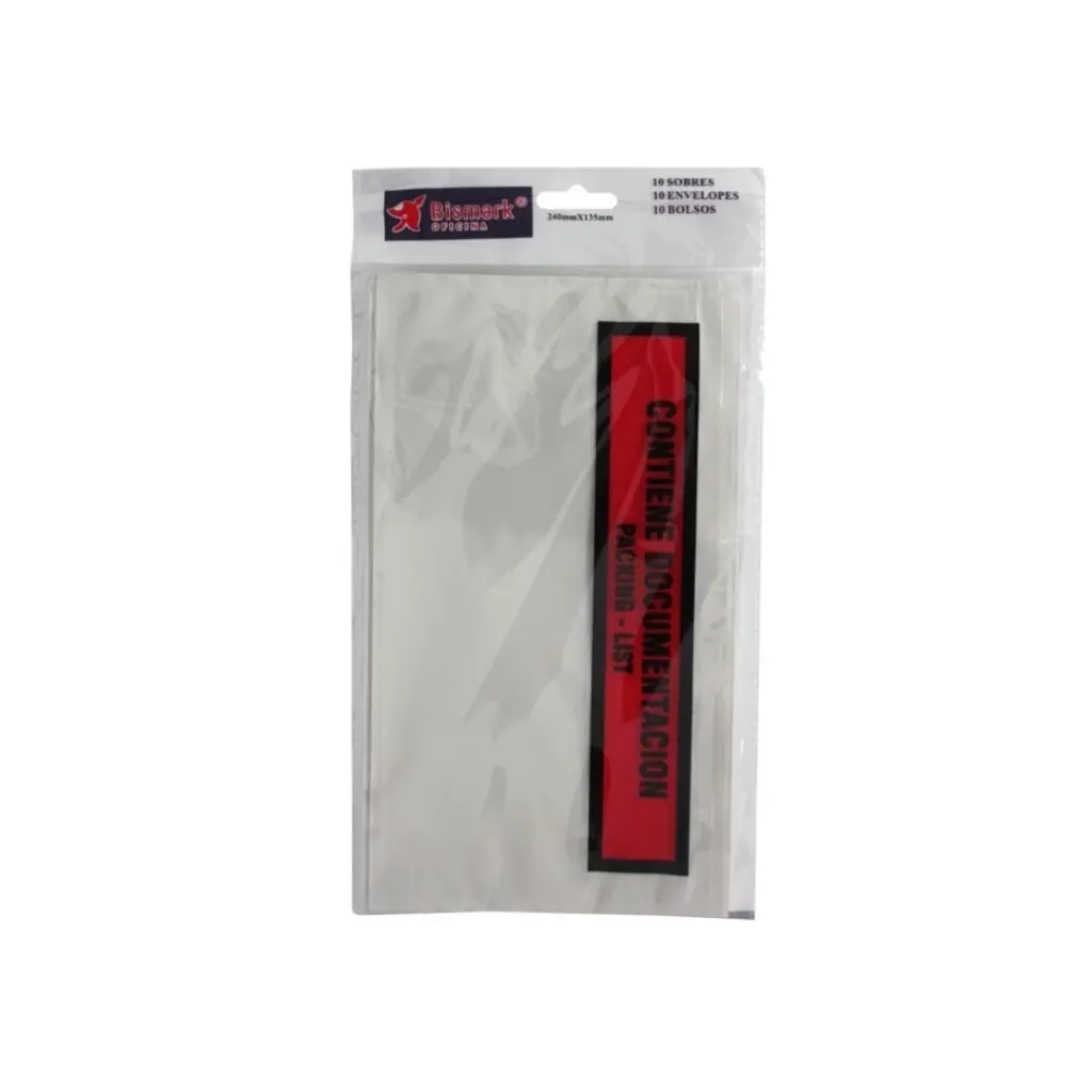  SOBRE PACKING LIST 240X135 MM. BLISTER 10 UDS. 