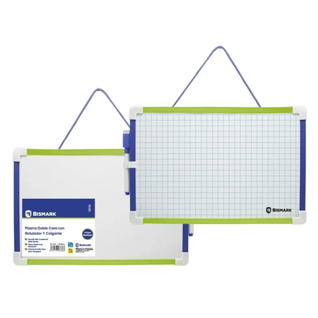  PIZARRA DOBLE CARA C/ROTULADOR Y COLGANTE 