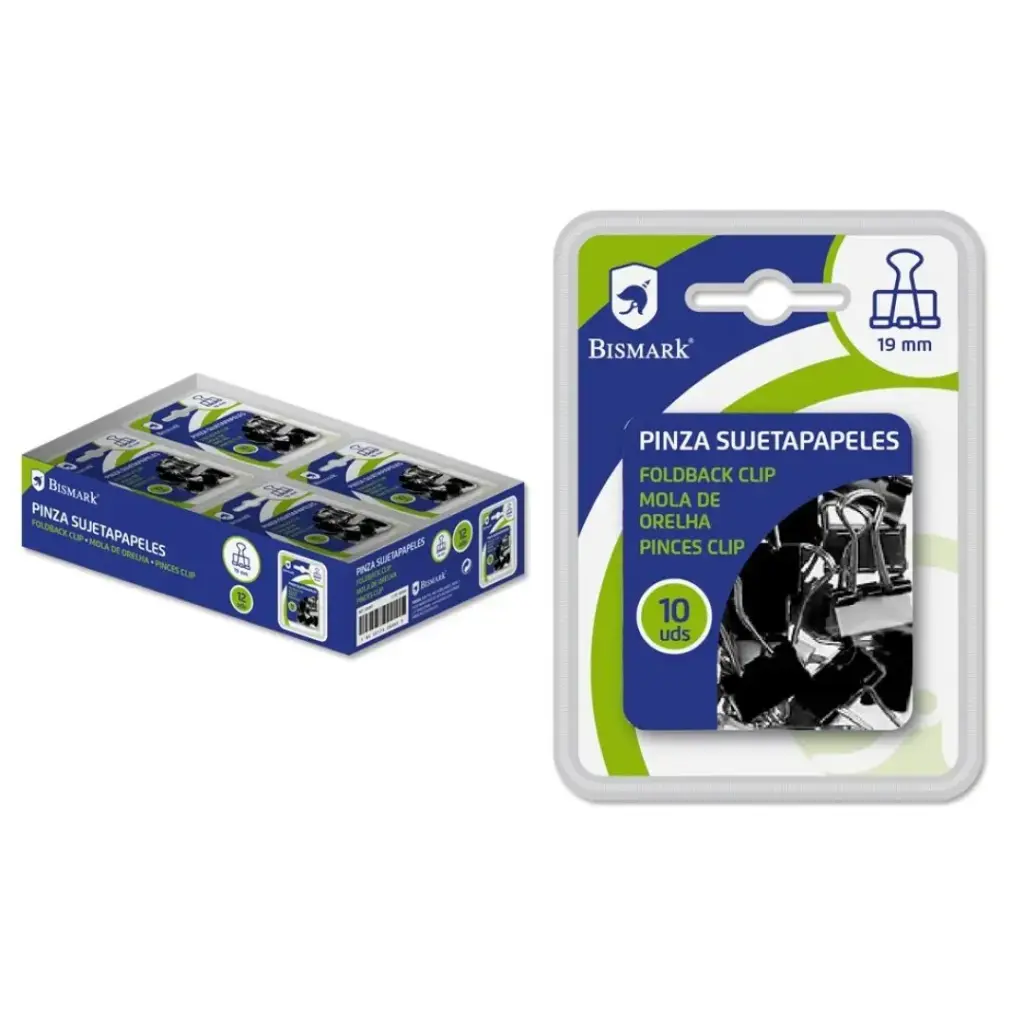 PINZA PALA SUJETAPAPELES 19 MM - BISMARK