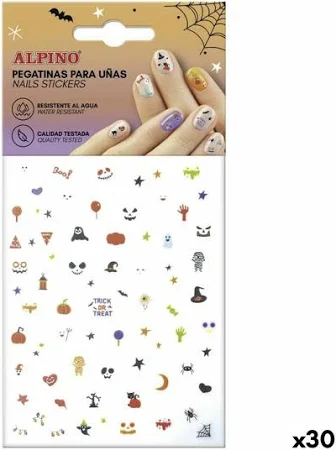 [DL000641] ALPINO PEGATINAS PARA UÑAS 1 LÁMINA SURTIDA DISEÑOS DIVERTIDOS HALLOWEEN