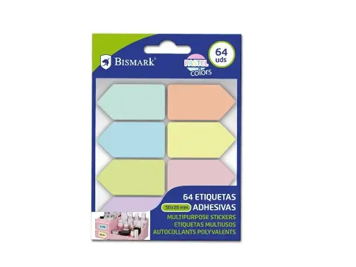 [329953] ETIQUETAS ADHESIVAS PASTEL FLECHA 8 x8 uds 