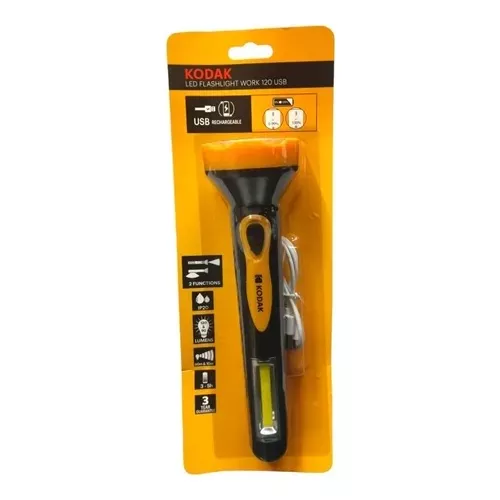 [30421936] LINTERNA KODAK LED WORK 120 USB RECARGABLE MICRO USB 90/120 LUMENS