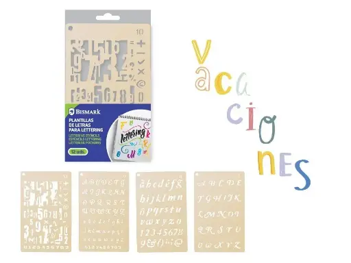 [330014] PLANTILLAS PP PARA LETTERING - 12 ALFABETOS