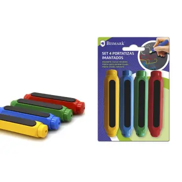 [329437] PORTATIZAS IMANTADO CON TIZA COLORES SET 4 UDS