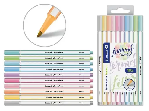 [331096] ROTULADOR 1 MM 10 COLORES SET LETTERING PASTEL