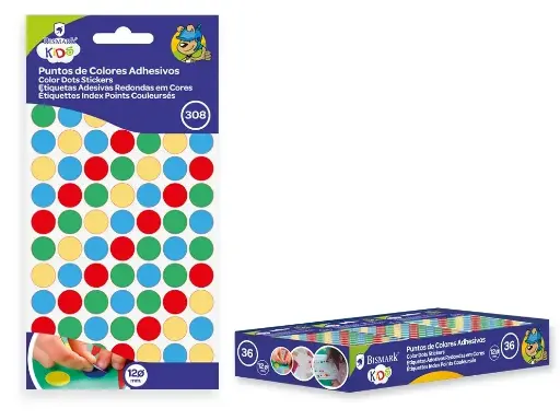 [326595] GOMETS COLORES ADHESIVOS Ø12mm- 4x77 UNIDADES