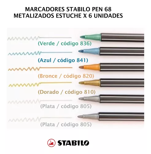 ROTULADOR METALIZADO STABILO PEN 68