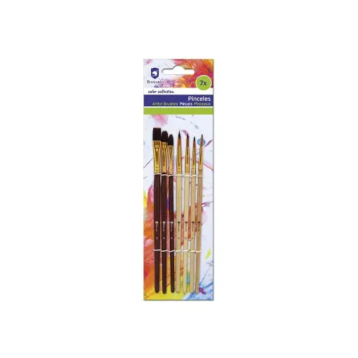 [329401] PACK 7 PINCELES MADERA