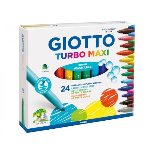 GIOTTO ROTULADORES TURBO MAXI COLORES SURTIDOS ESTUCHE