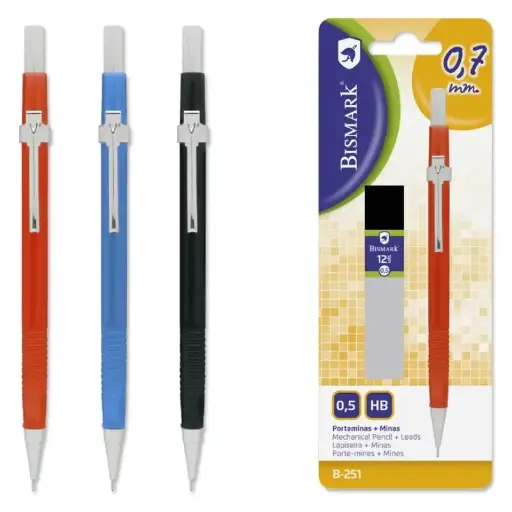 PORTAMINAS con minas  0.7 mm - BISMARK -