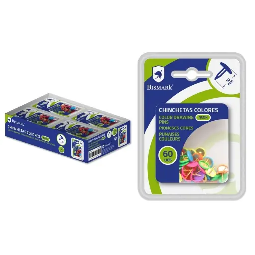 [328064] CHINCHETAS COLORES 60 PIEZAS - BISMARK -