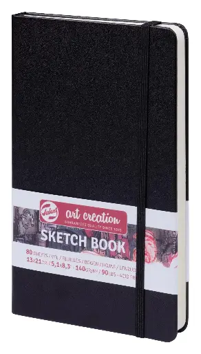 [9314002M] CUADERNO BOCETOS 13X21CM 80H 140GR NEGRO - TALENS ARTS CREATION -