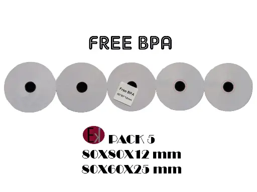 ROLLO TÉRMICO SIN BPA PACK 5 UNIDADES - EKRIT -